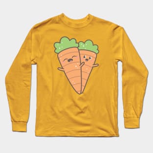 Cute Happy Kawaii Carrots Long Sleeve T-Shirt